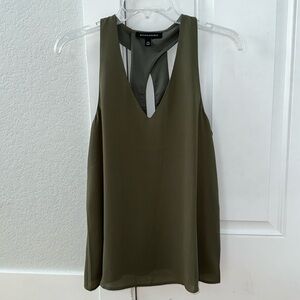 Banana Republic Green Sleeveless Cut Out Tank Top